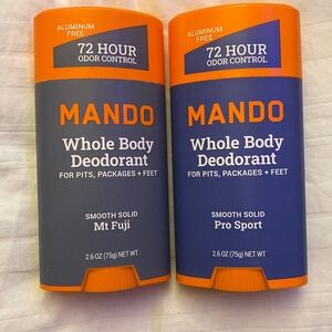 Mando whole body, deodorant, bundle2.smooth solid Mount Fuji and pro sport2.6oz